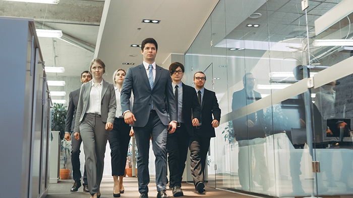 Collection Attorneys Walking in Hallway