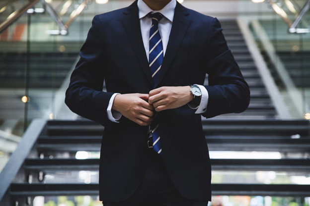 Gentleman in black suit