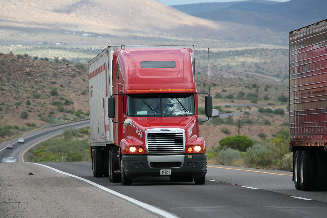 Distribution Truck on the Road
