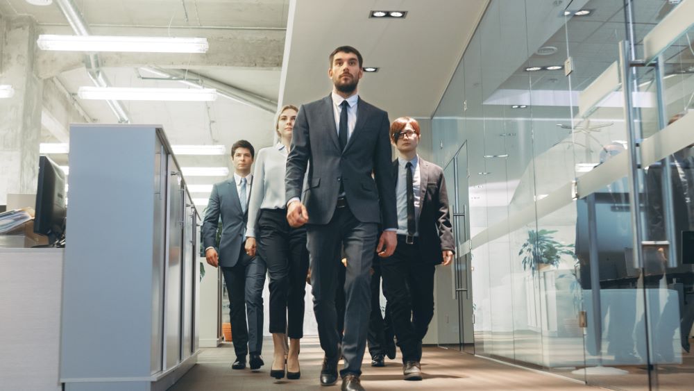 Collection Attorneys Walking in Hallway