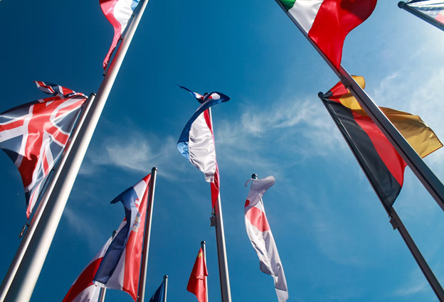 Different country flags